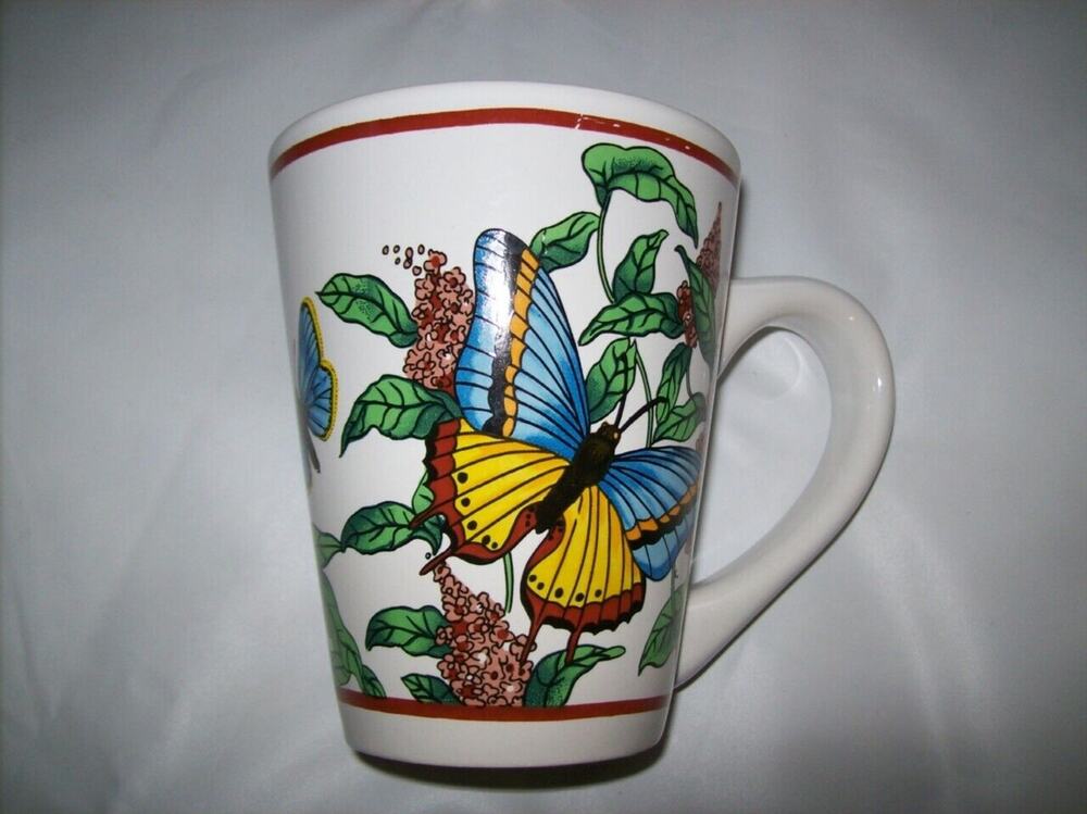 Butterfly Flower Mug Cup -011222